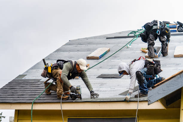 Professional Gutter Installation technician working in Smithfield, PA
